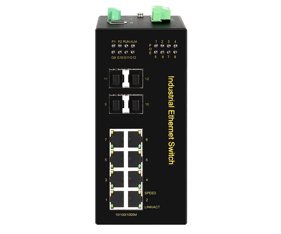 12-Port Gigabit Managed Layer2 Industrial Ethernet Switches