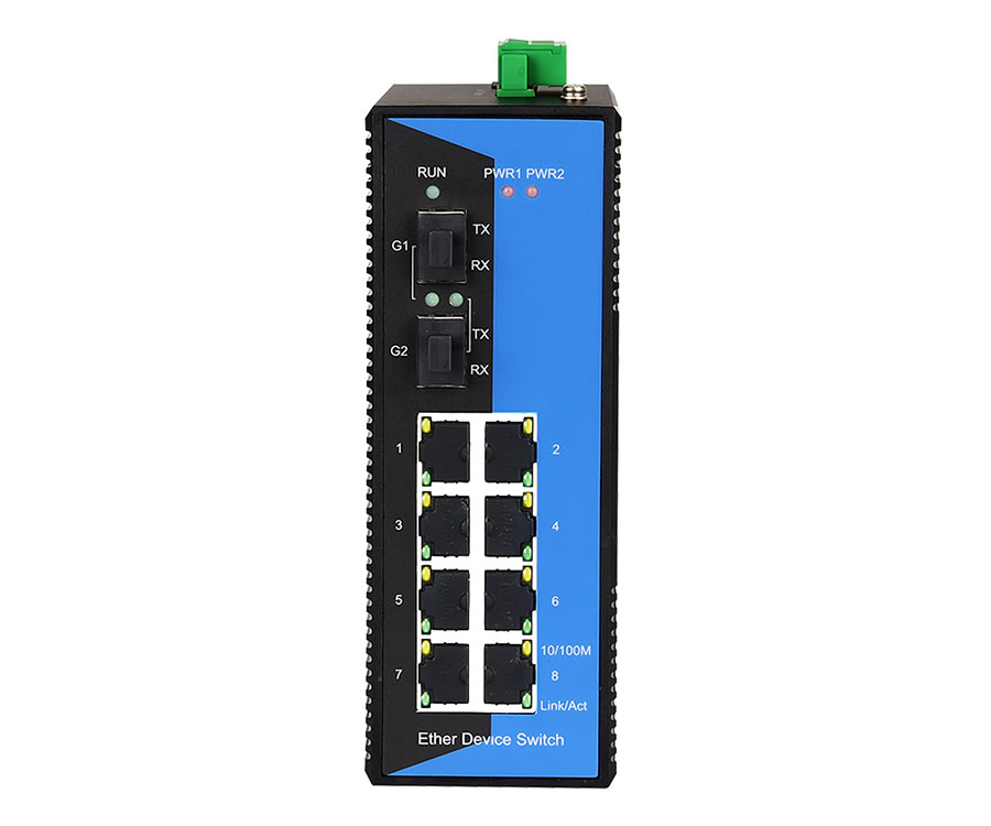 10-Port Gigabit Unmanaged Layer2 Industrial Ethernet Switch