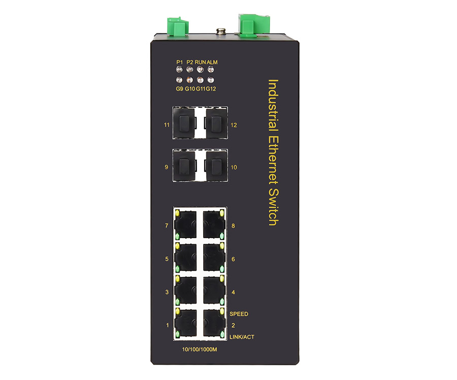 12-Port Gigabit Unmanaged Layer2 Industrial Ethernet Switch