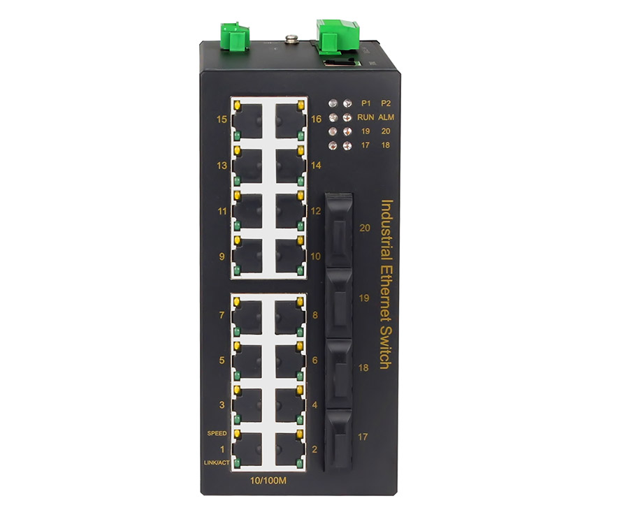 20-Port Unmanaged Layer2 Industrial Ethernet Switch