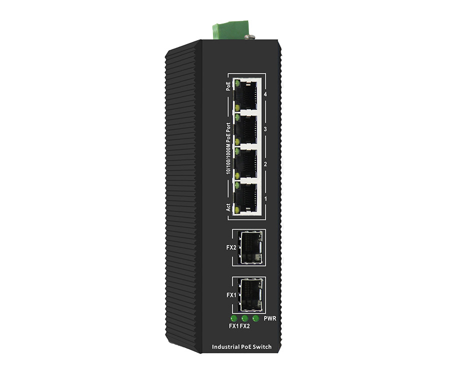 6 port layer2 gigabit unmanaged industrial poe switches