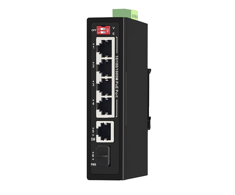 6 port layer2 gigabit unmanaged industrial poe switches