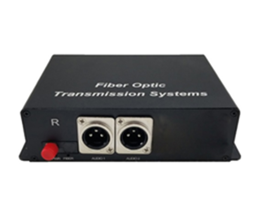 2 Channel Forward XLR Balanced Audio Over Fiber Converters