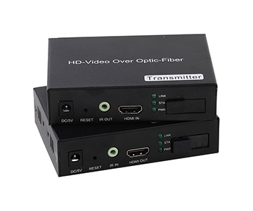 HDMI To Fiber Converters with 1 Infrared Receiver, 155M, Compressed