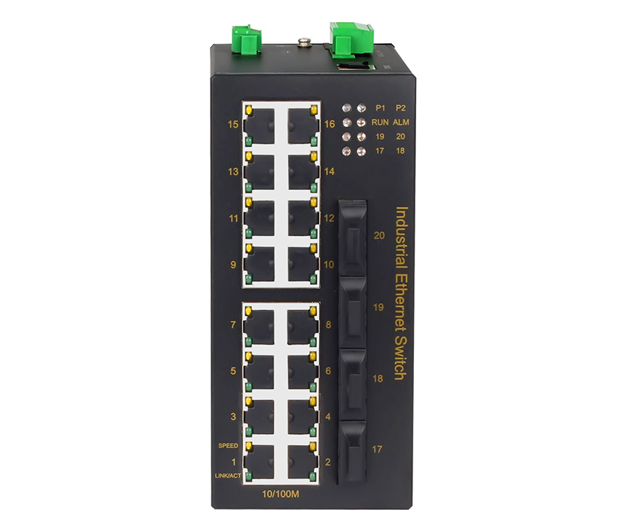 Switch Ethernet industriel, 18 ports 100M non administrables, rackable :  MIEN2018-2F