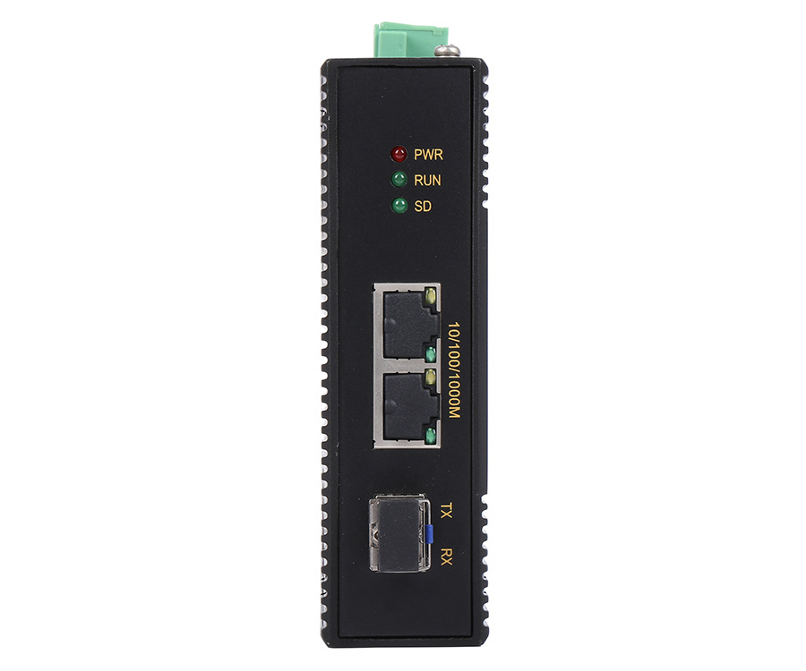 3-Port Gigabit Unmanaged Layer2 Industrial Media Converter