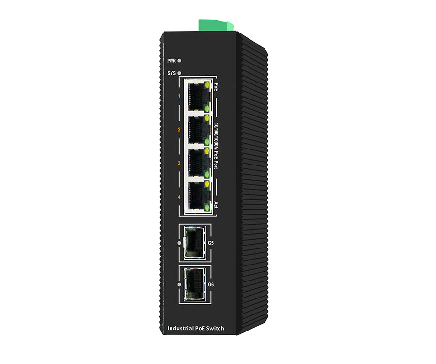 6-port Industrial PoE Switches bt 90W