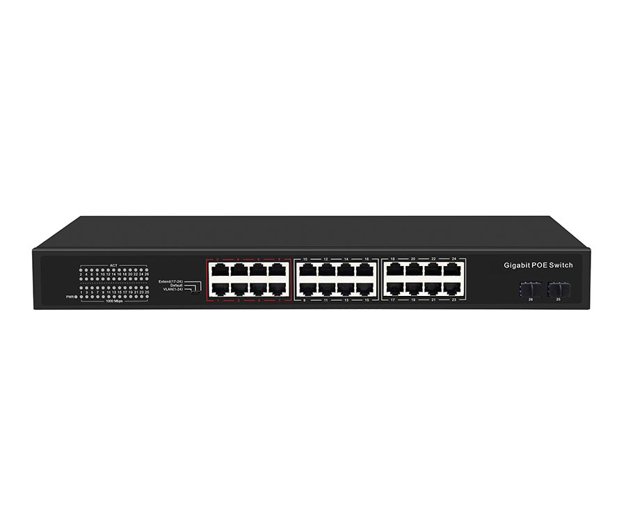 24-Port Unmanaged Gigabit PoE Switches