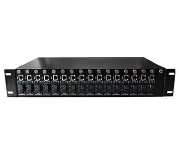 2U 16slot Fiber Media Converter Rack-mount Chassis 